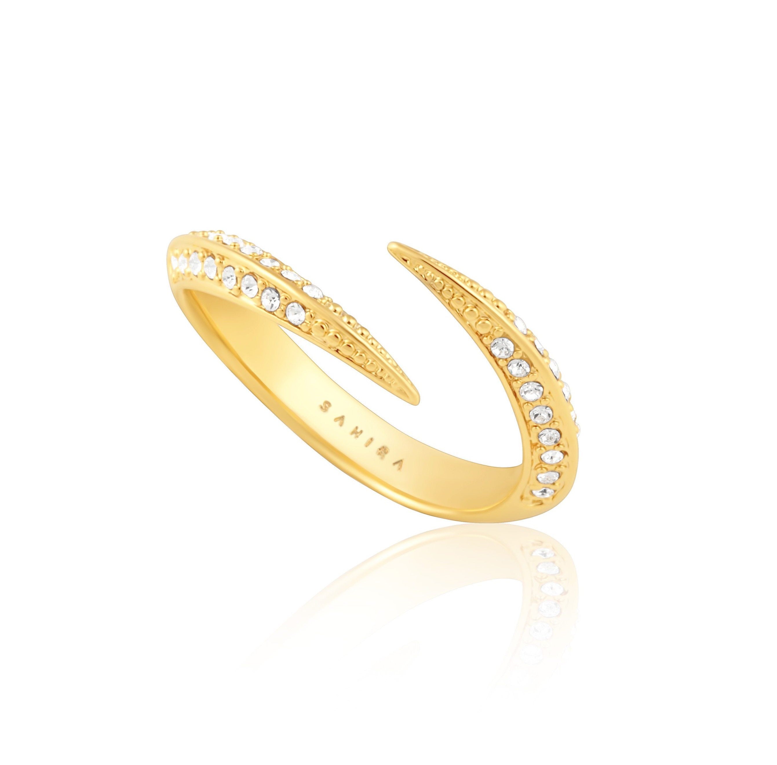 18K Gold Plated Pave CZ Ring - Hypoallergenic Jewelry Bijou Her