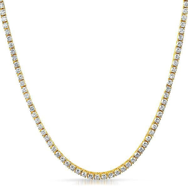 18K Gold Plated Tennis Necklace Set with 55 CTTW Austrian Elements in Multiple Colors Bijou Her