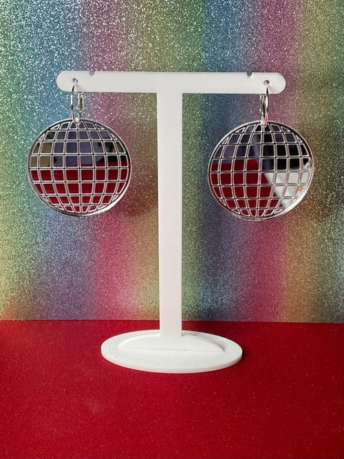 1960s-inspired Mirror Ball Earrings: Dangles or Studs in Various Colors, Nickel & Lead-Free Components, Made to Order in 1-2 Weeks Bijou Her