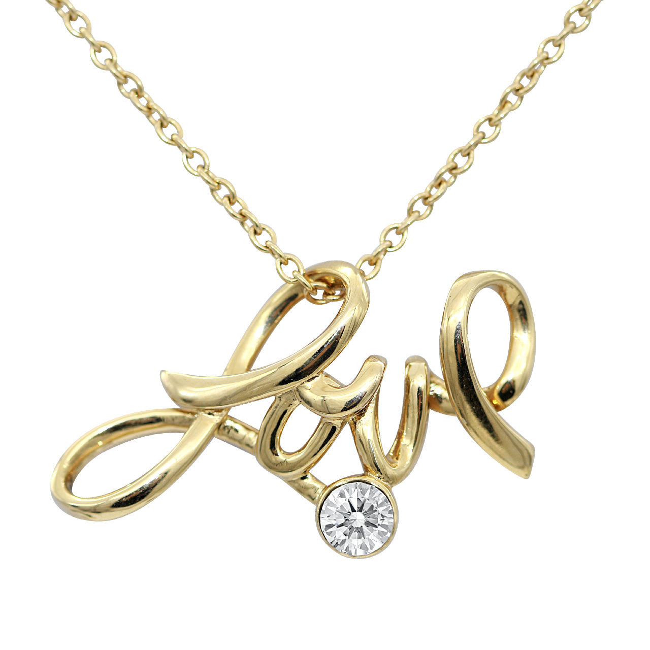 24K Gold Plated Love Necklace with Swarovski Crystal Pendant - Fashion Jewelry Bijou Her