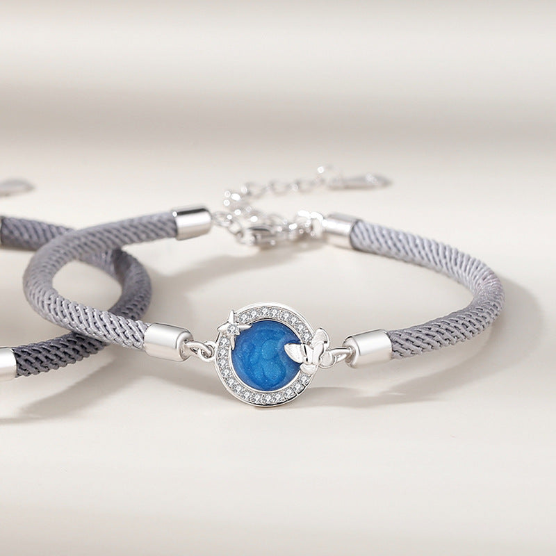 A Pair Of Whale Lovers Bracelets In Sterling Silver Bijou Her