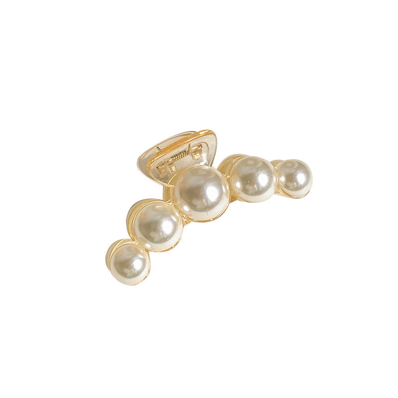 Acrylic Pearl Hair Clasp - Multi-Size Alloy Accessory for Women's Hair - Feb 2022 Bijou Her