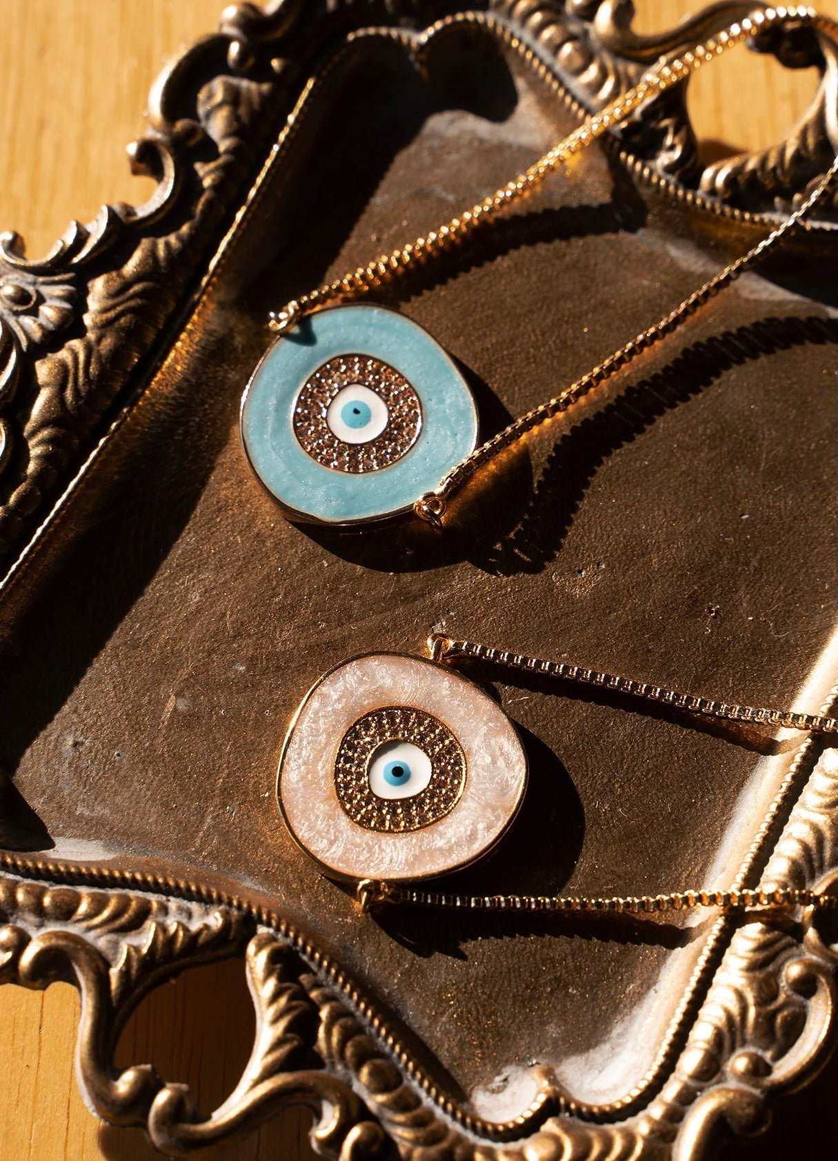 Adjustable Evil Eye Charm Bracelet - Turquoise/Gold - Brass Metal - Jewelsbysunaina x Maryamishtiaq Collection Bijou Her