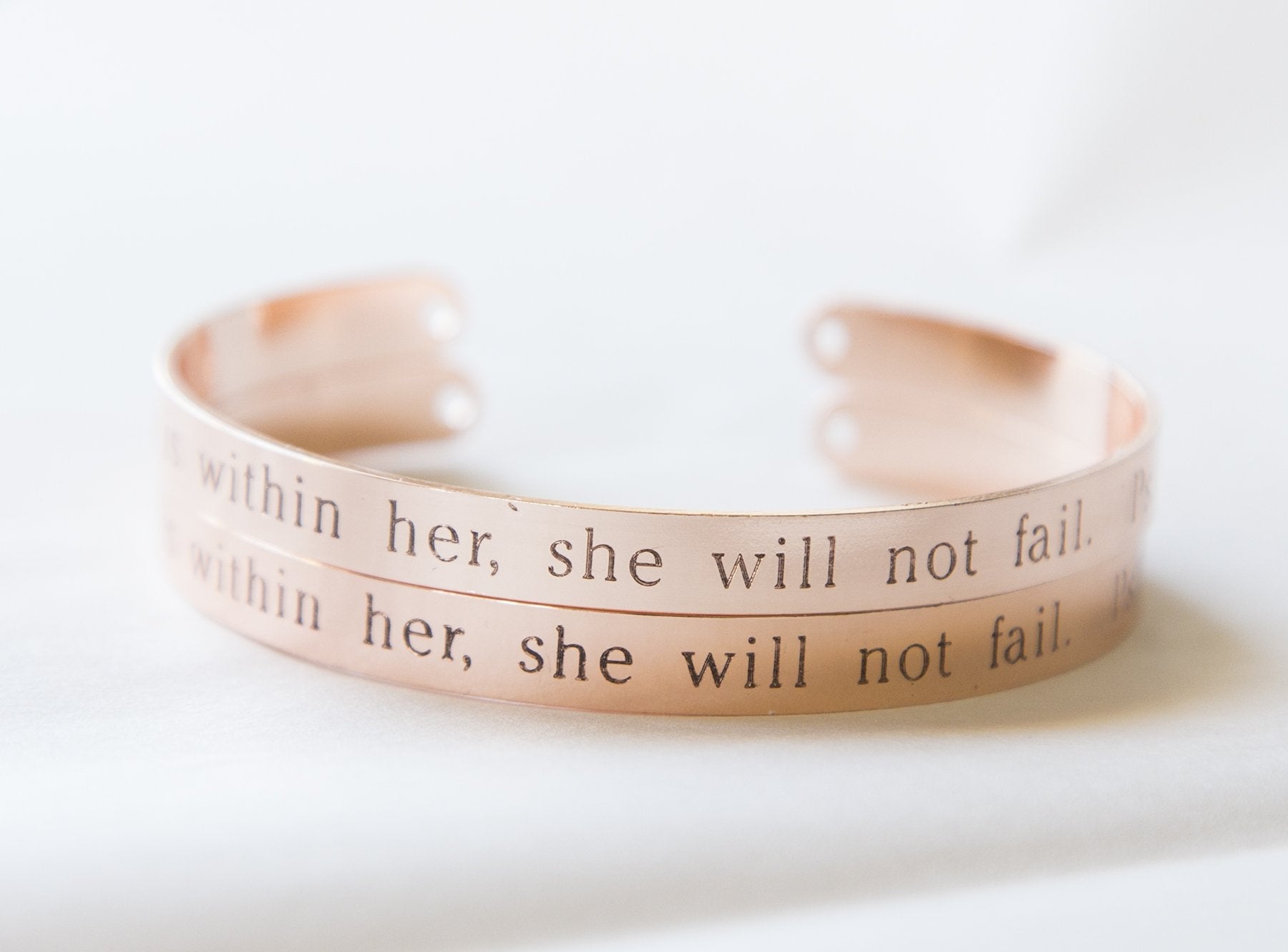 Adjustable "God is Within Her" Bracelet - Engraved Gift for Women Bijou Her