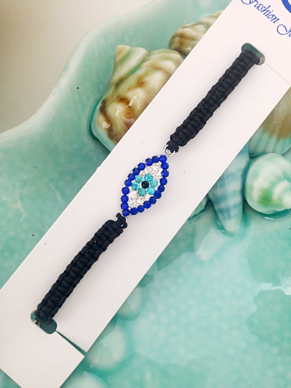 Adjustable Greek Evil Eye Bracelet - Handmade Elegant Evil Eye Jewelry with Nazar Charm and Beads Bijou Her