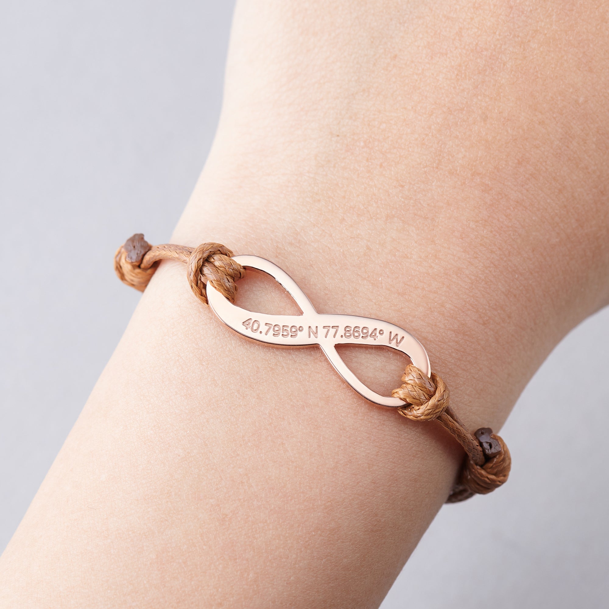 Adjustable Leather Coordinate Bracelet - Latitude Longitude Jewelry for Graduation or Moving Away Gift Bijou Her