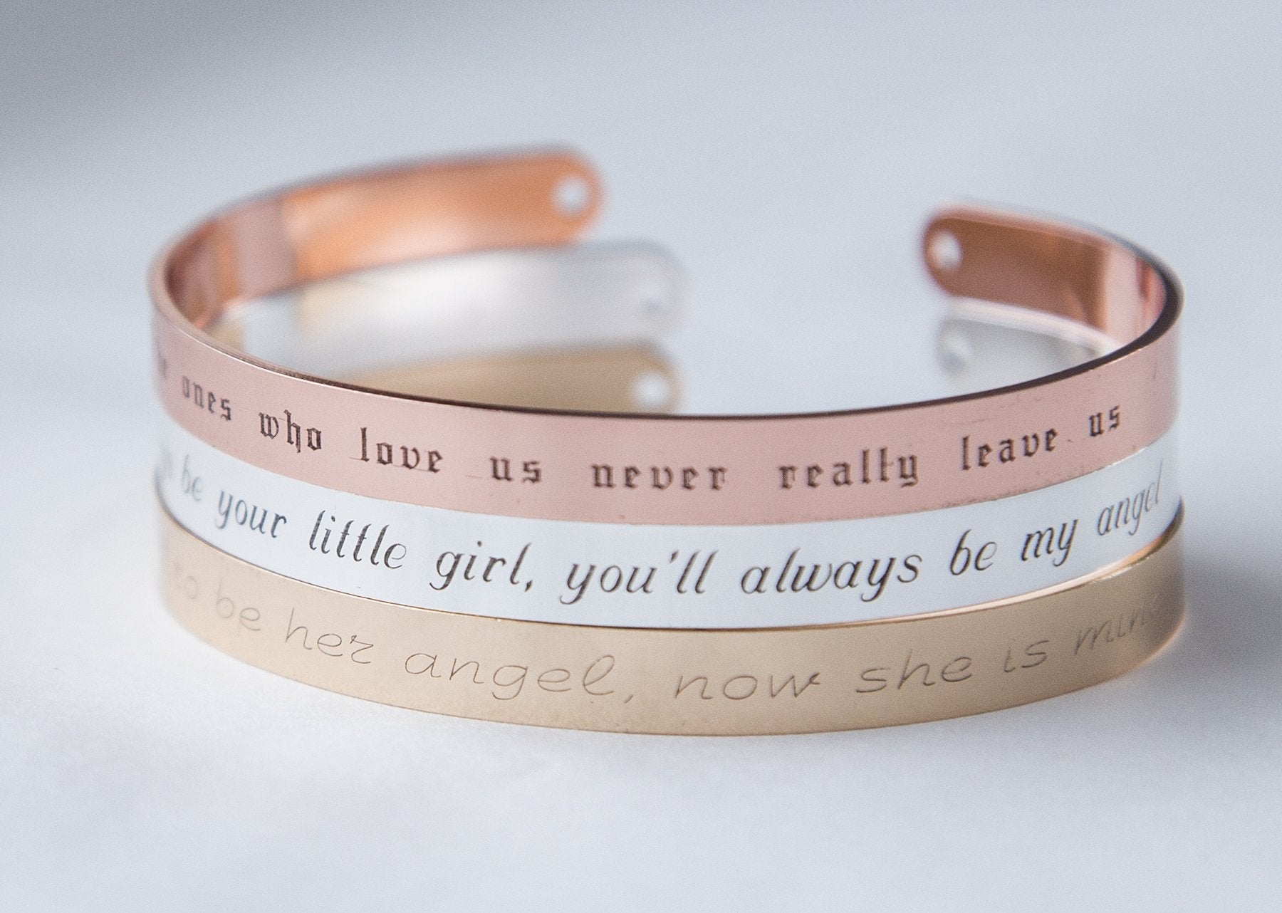 Adjustable Memorial Remembrance Bracelet with Customizable Messages Bijou Her