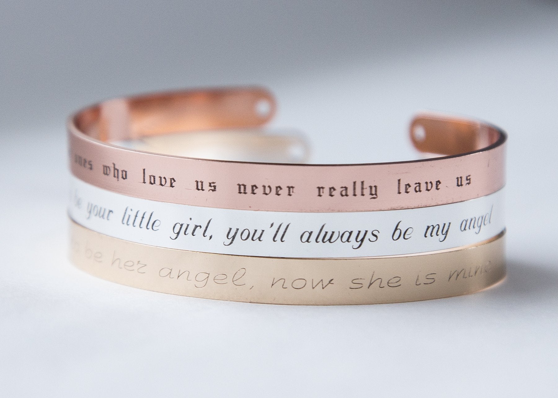 Adjustable Memorial Remembrance Bracelet with Customizable Messages Bijou Her