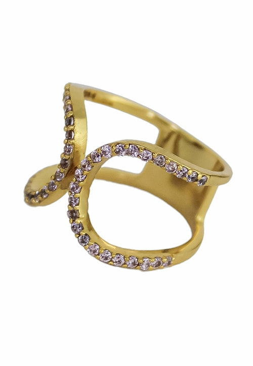 Adjustable Shape Shifter Ring with Blue Crystals - Perfect for Everyday Wear Bijou Her