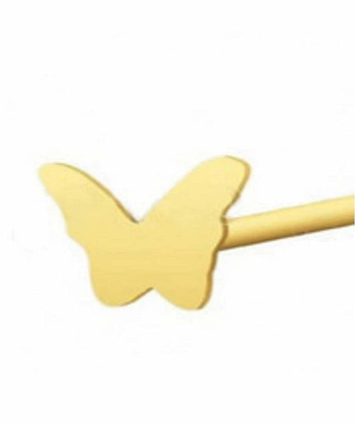 Adjustable Silver & Gold Plated Nose Stud by Urbiana - Beautiful Designs in .925 Sterling Silver Bijou Her