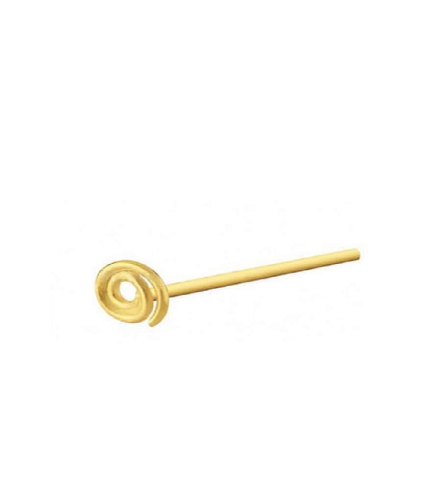 Adjustable Silver & Gold Plated Nose Stud by Urbiana - Beautiful Designs in .925 Sterling Silver Bijou Her