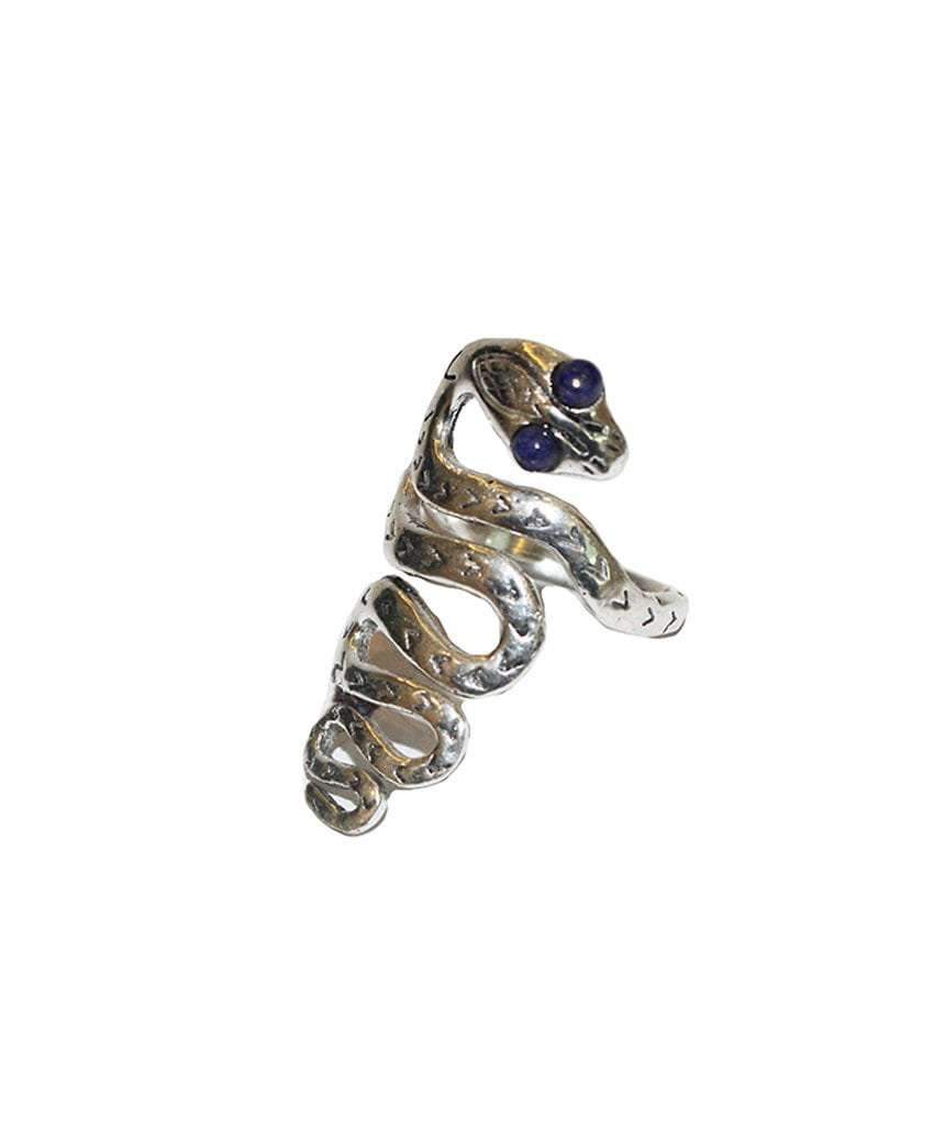 Adjustable Snake Ring - Handmade Gold and Silver Ring with Snake Design Bijou Her