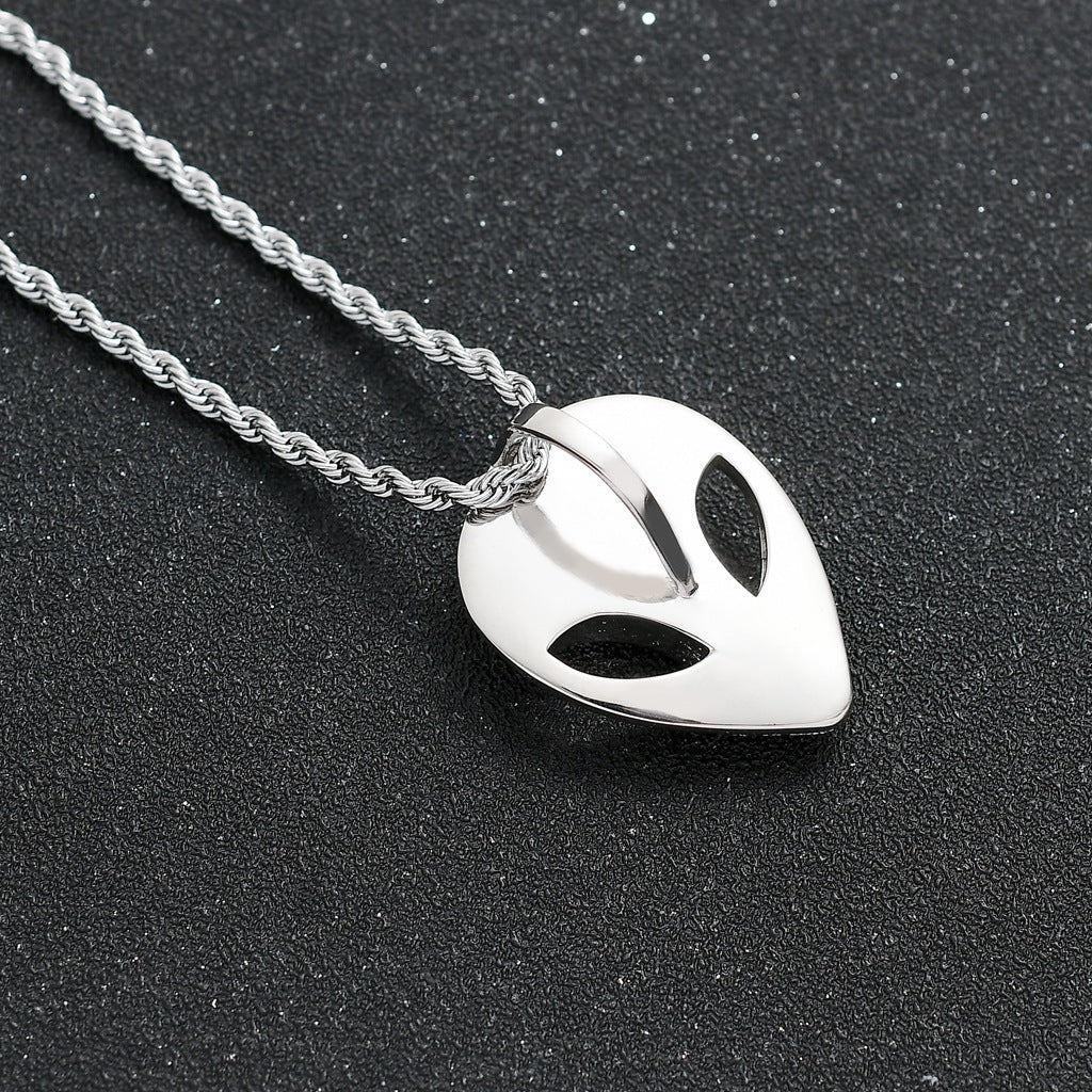 Alien Mask Pendant Micropaved Zircon Necklace Bijou Her