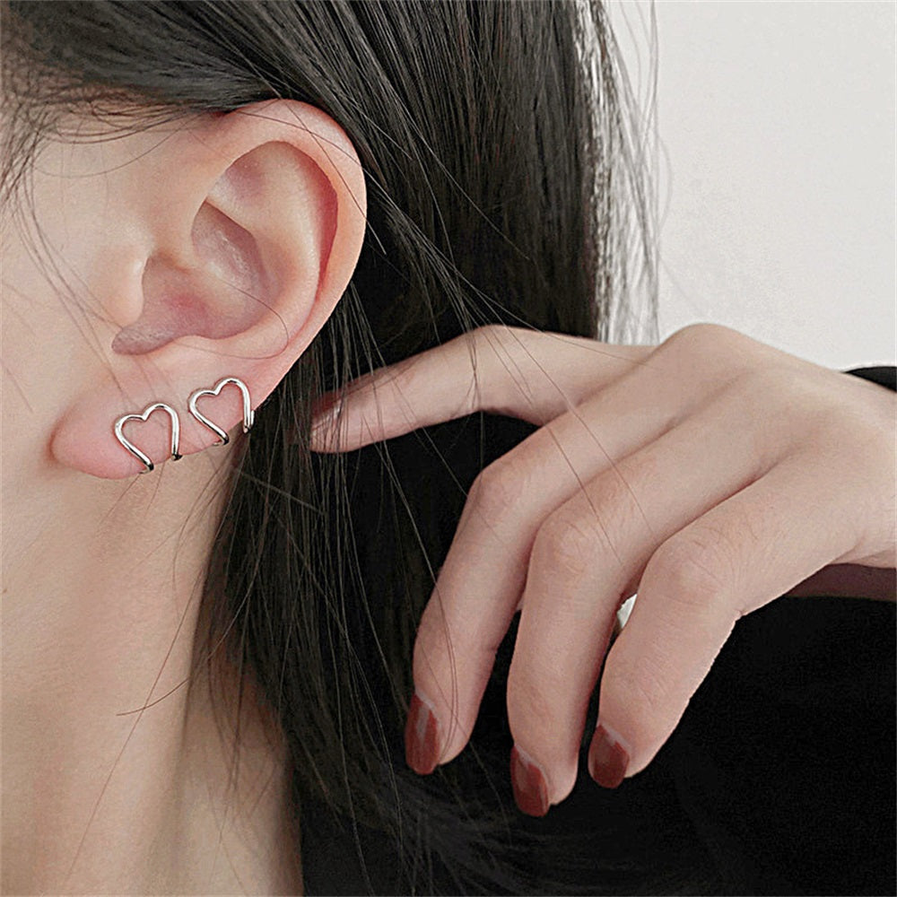 Alloy Frosted Ear Clip Without Hole Bijou Her