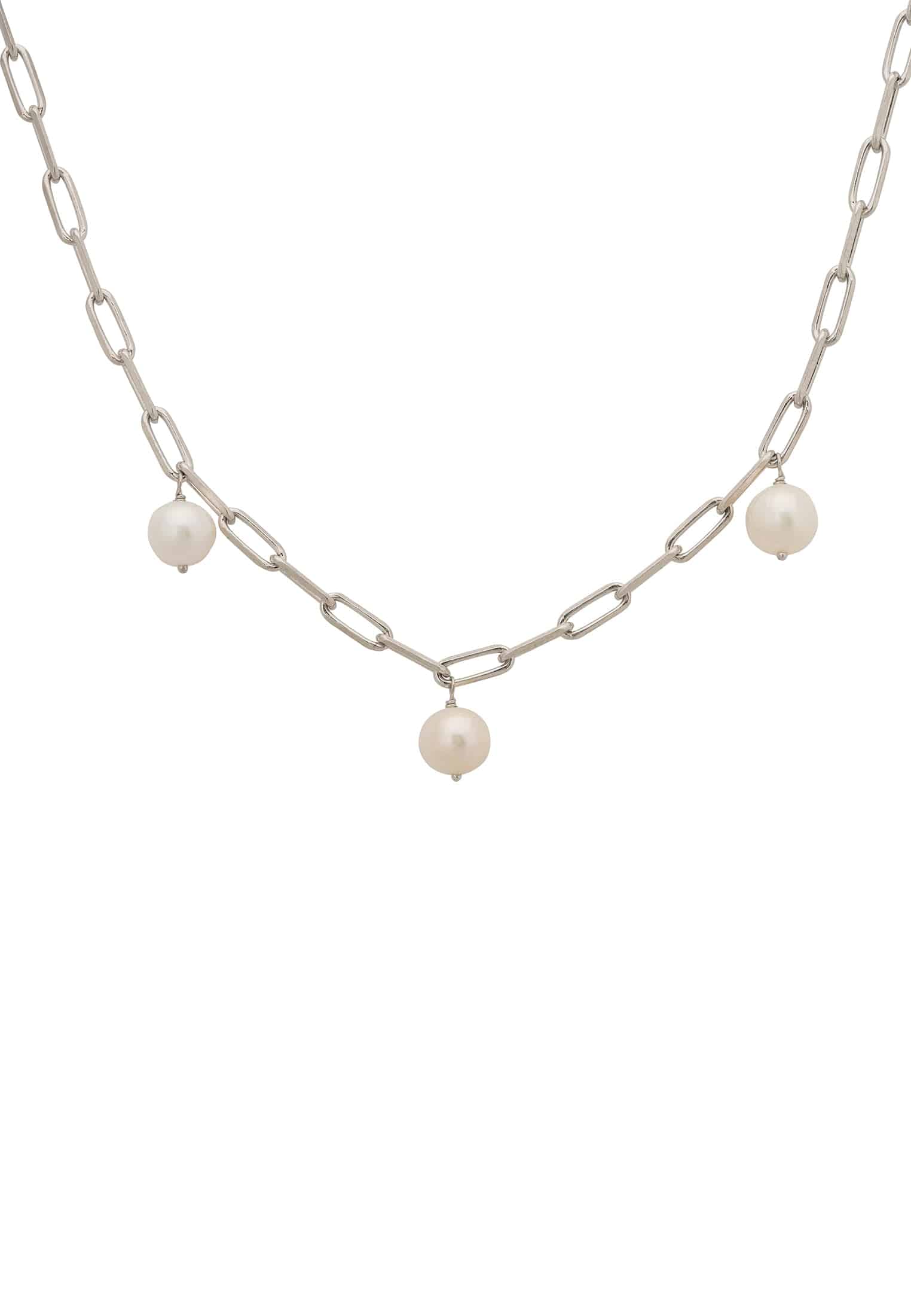 Amelia Three Pearl Necklace: Timeless Sterling Silver Jewelry for Special Occasions Bijou Her