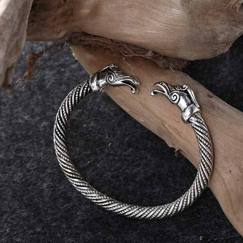 Animal Head Vintage Steel Wire Twisted Adjustable Bracelet Bijou Her