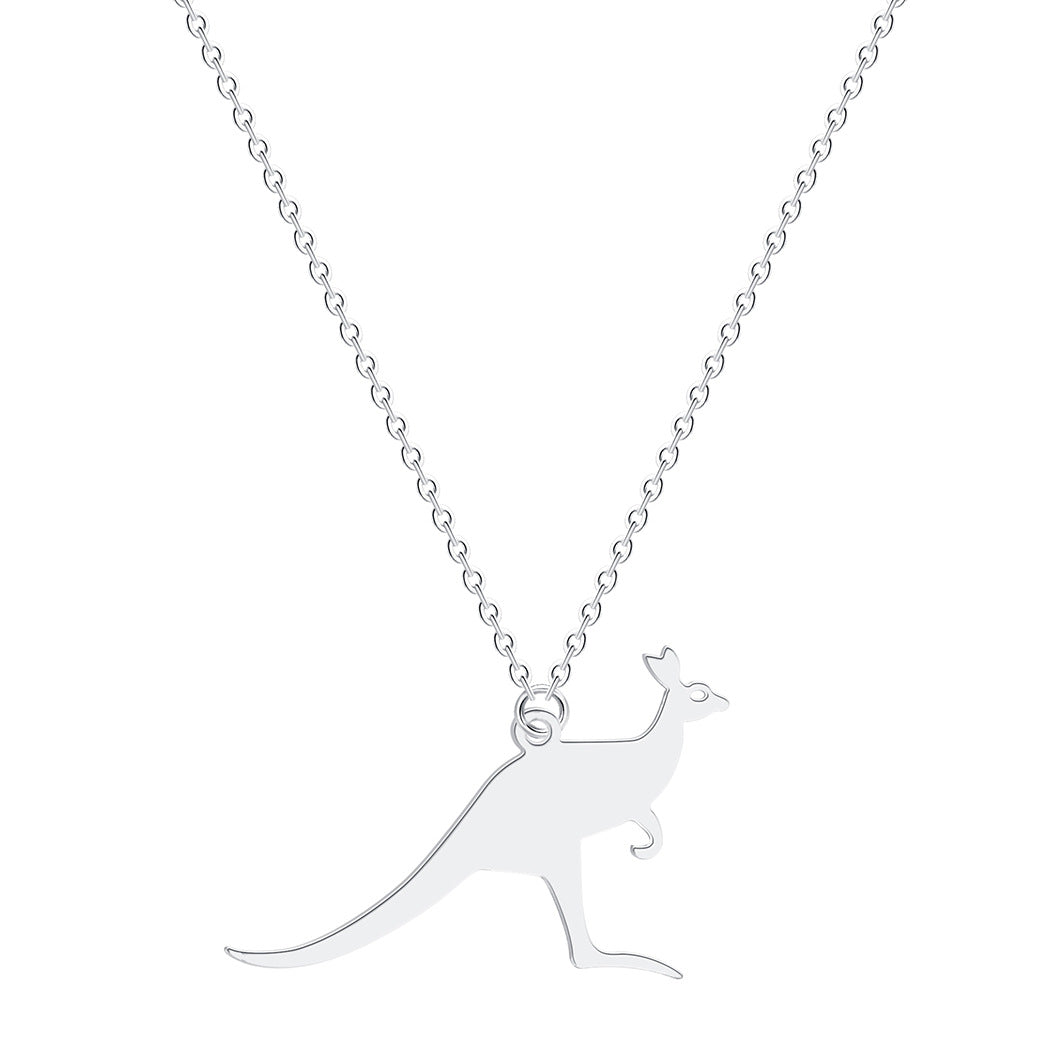 Animal Kangaroo Necklace Clavicle Chain Jewelry Bijou Her