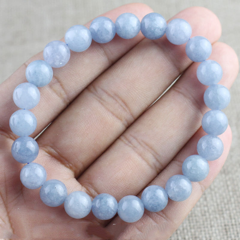 Aquamarine Chalcedony Bracelet Stone Crystal Bijou Her