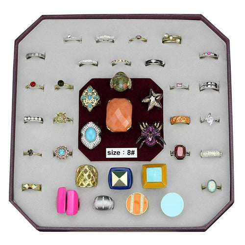Assorted Brass Ring with CZ Stones - Multicolor Western Women's Ring Bijou Her