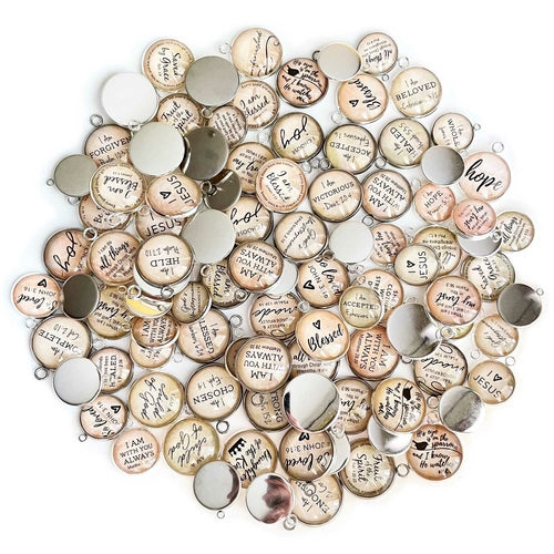 Assorted Christian and Scripture Charms for DIY Jewelry - Sets of 12, 50, and More Bijou Her