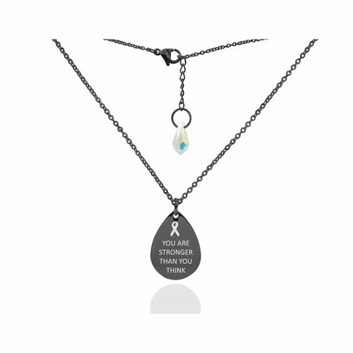 Austrian Crystal Teardrop Necklace with Swarovski Crystal and Stainless Steel Chain Bijou Her