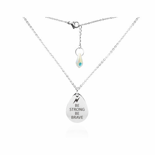 Austrian Crystal Teardrop Necklace with Swarovski Crystal and Stainless Steel Chain Bijou Her