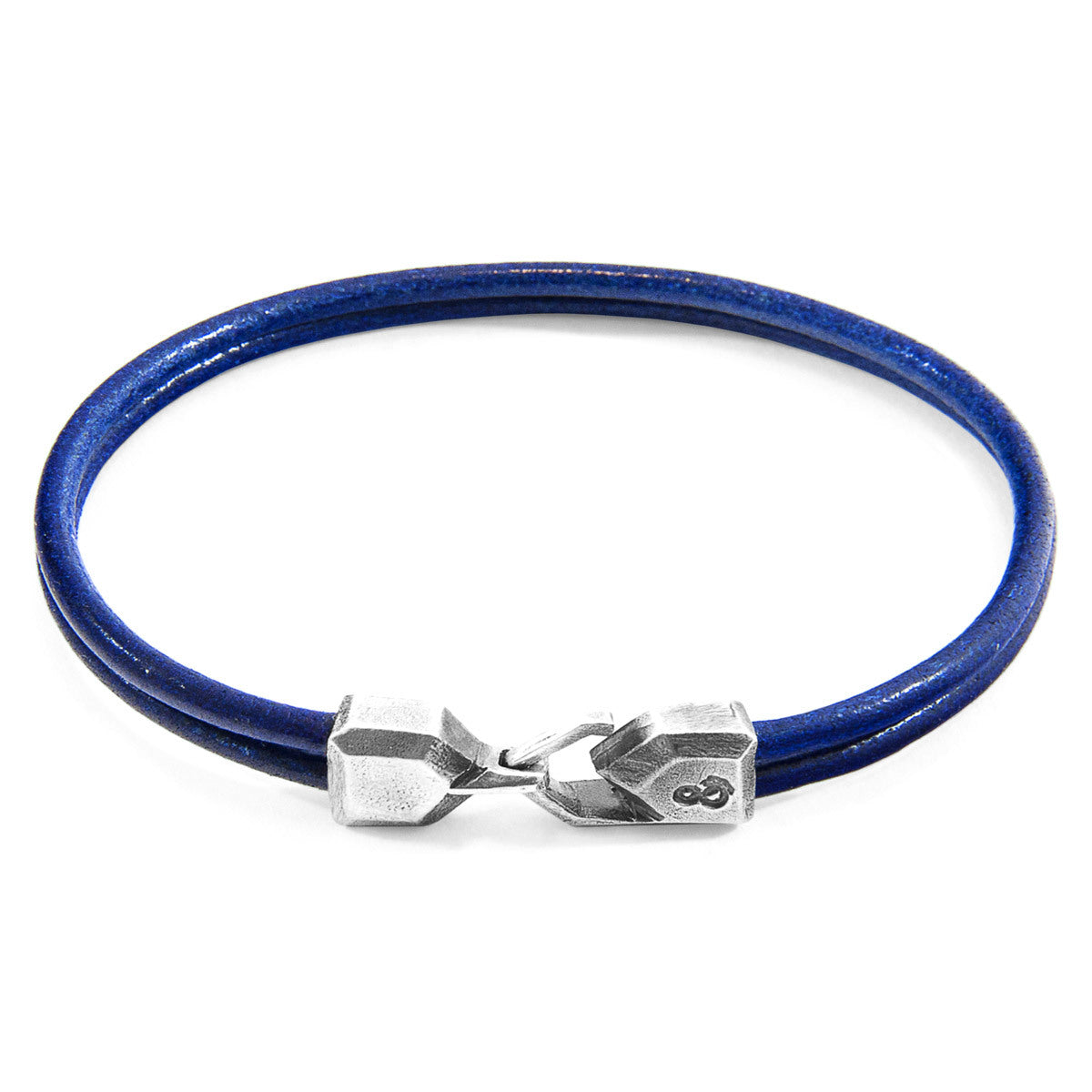 Azure Blue Cromer Silver & Leather Bracelet Bijou Her