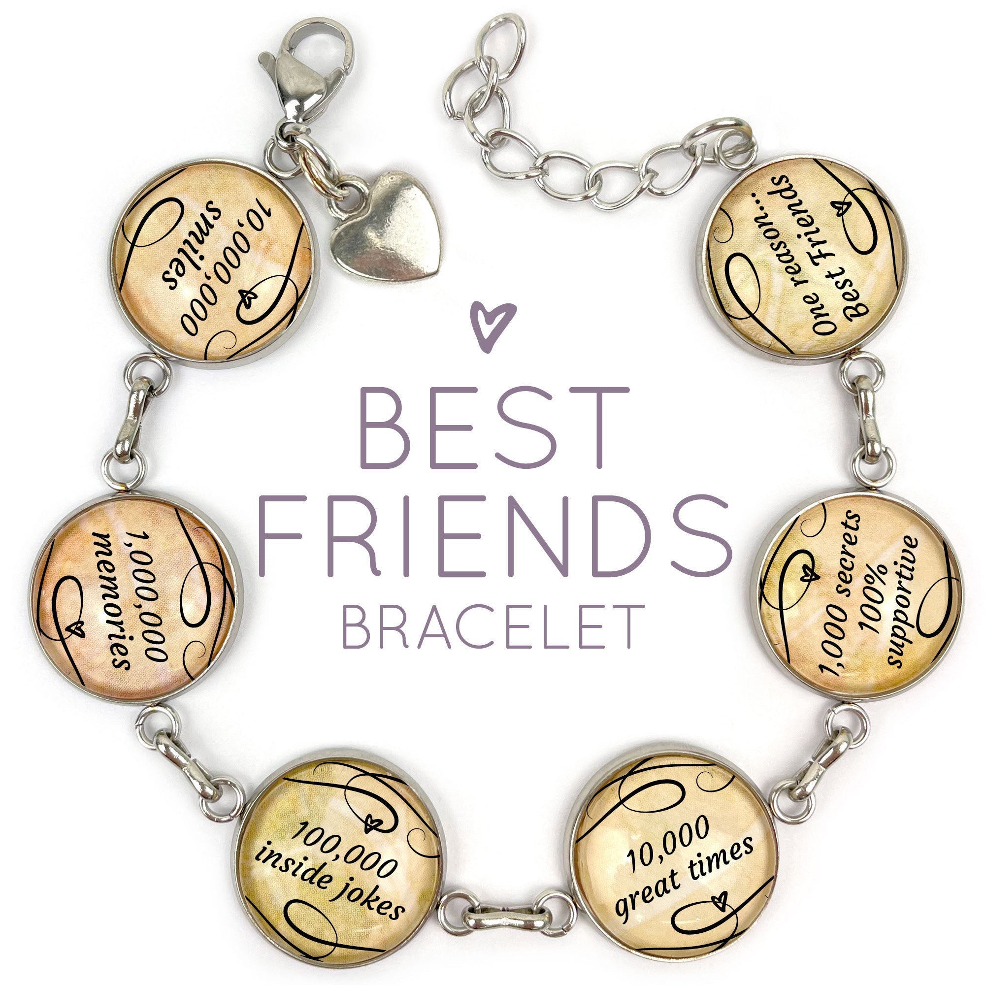 Best Friends Charm Bracelet - Meaningful Gift for Friendship Bijou Her
