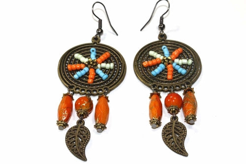 Bohemian Dream Catcher Bead Work Earrings - Limited Colors Available Bijou Her