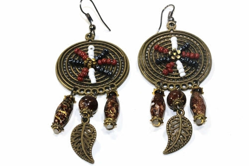 Bohemian Dream Catcher Bead Work Earrings - Limited Colors Available Bijou Her