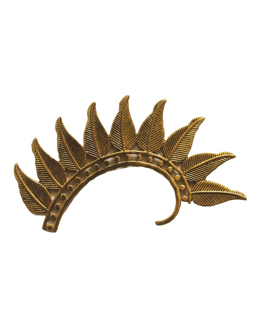 Boho Leaf Earcuff - Stunning Festival Accessory in Gold and Silver Bijou Her