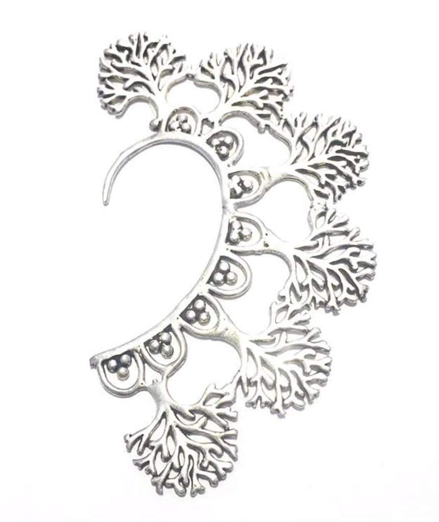 Boho Tree Earcuff - Adjustable, Hypoallergenic, Tree of Life Design in Gold and Silver Bijou Her