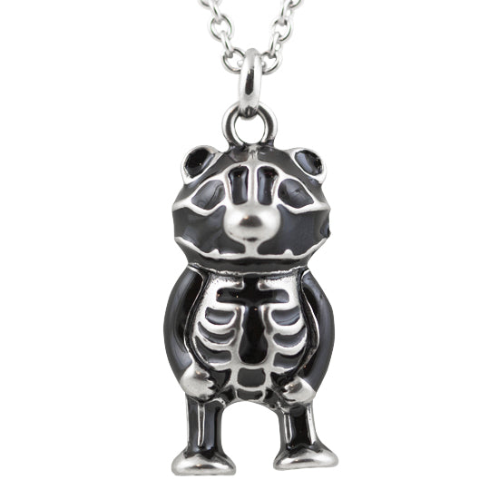 Bony Bear Pendant Necklace - Sweet and Ghastly Style in Stainless Steel Bijou Her