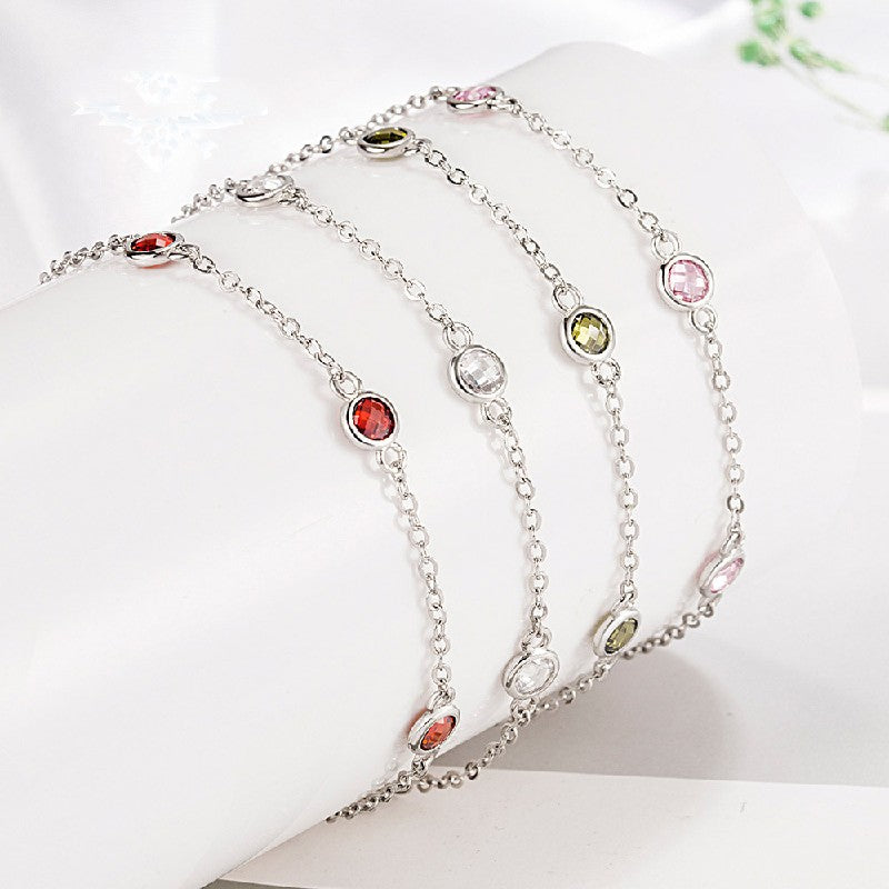 Bracelets 925 Silver Jewelry with Zircon Gemstone Accessories Bijou Her