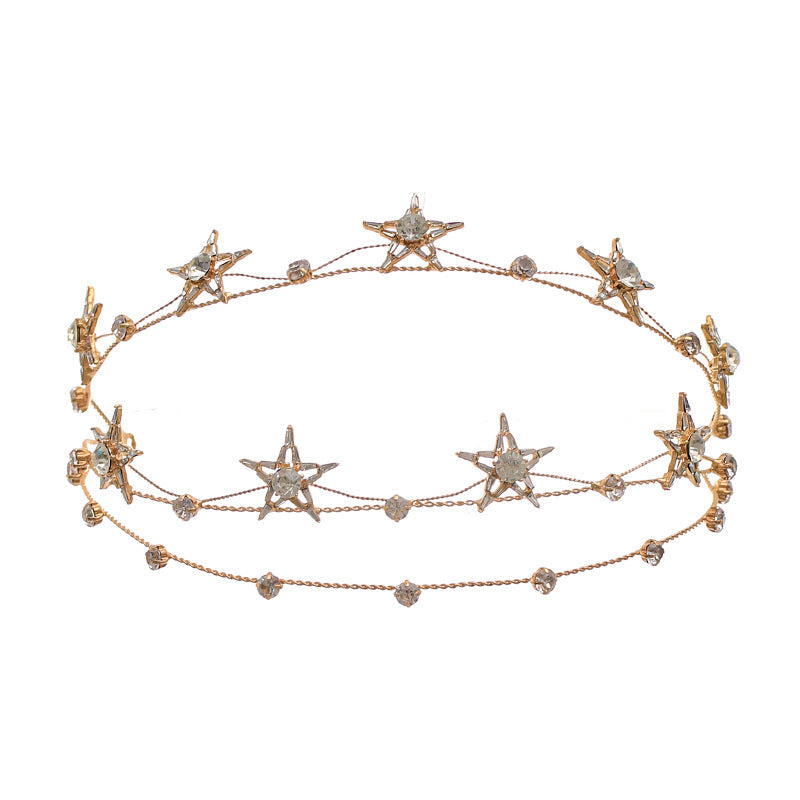 Bridal Headwear Multi-layer Five-pointed Star Hair Band Bijou Her