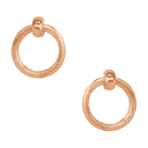 Brushed Frontal Hoops - Stylish Earrings for Velvet and Silk Outfits with Free Worldwide Shipping Bijou Her