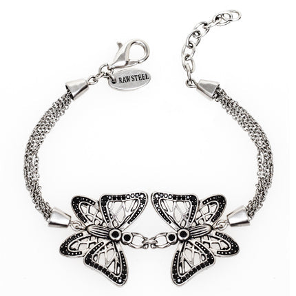 Butterfly Filigree Bracelet with Black CZs - Matching Necklace Available Bijou Her