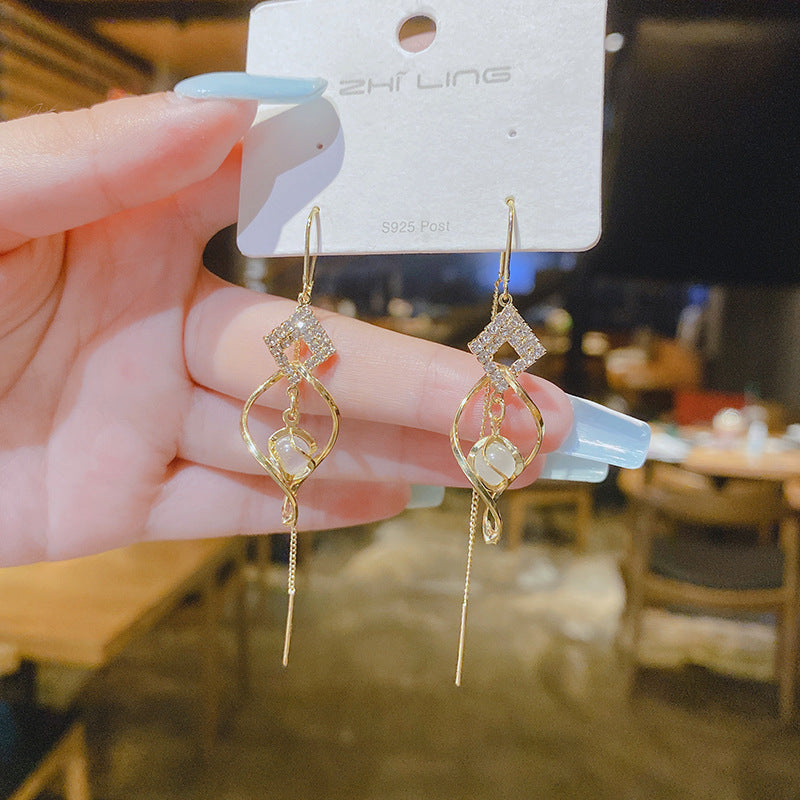 Butterfly Tassels Long Cool Wind Earrings Bijou Her