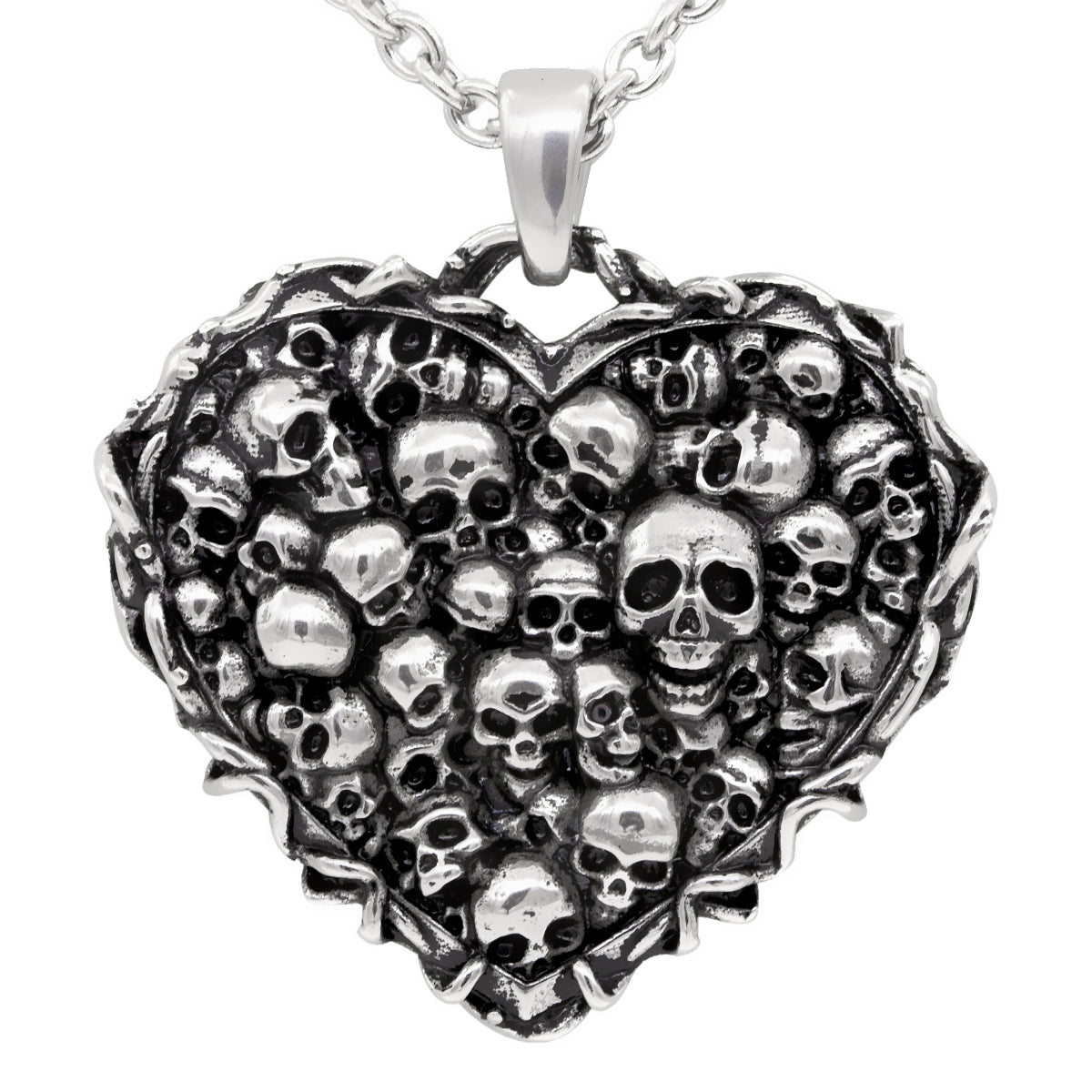 Captivated Souls Heart Pendant Necklace - Stainless Steel Jewelry Accessory Bijou Her