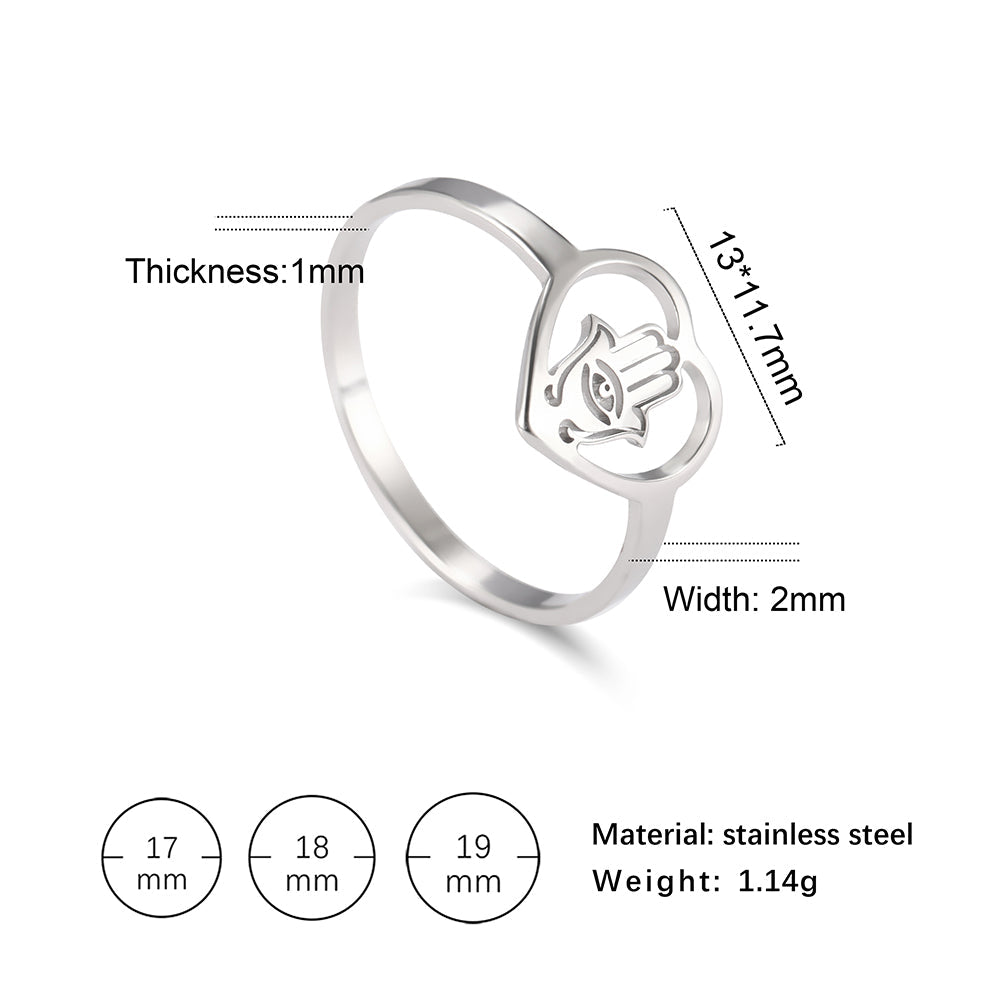 Cartoon Geometry Titanium Steel Ring Bijou Her