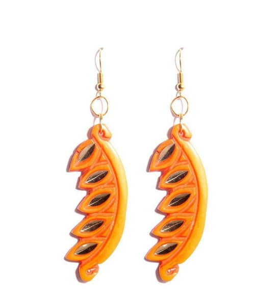 Carved Edgy Earrings Bijou Her