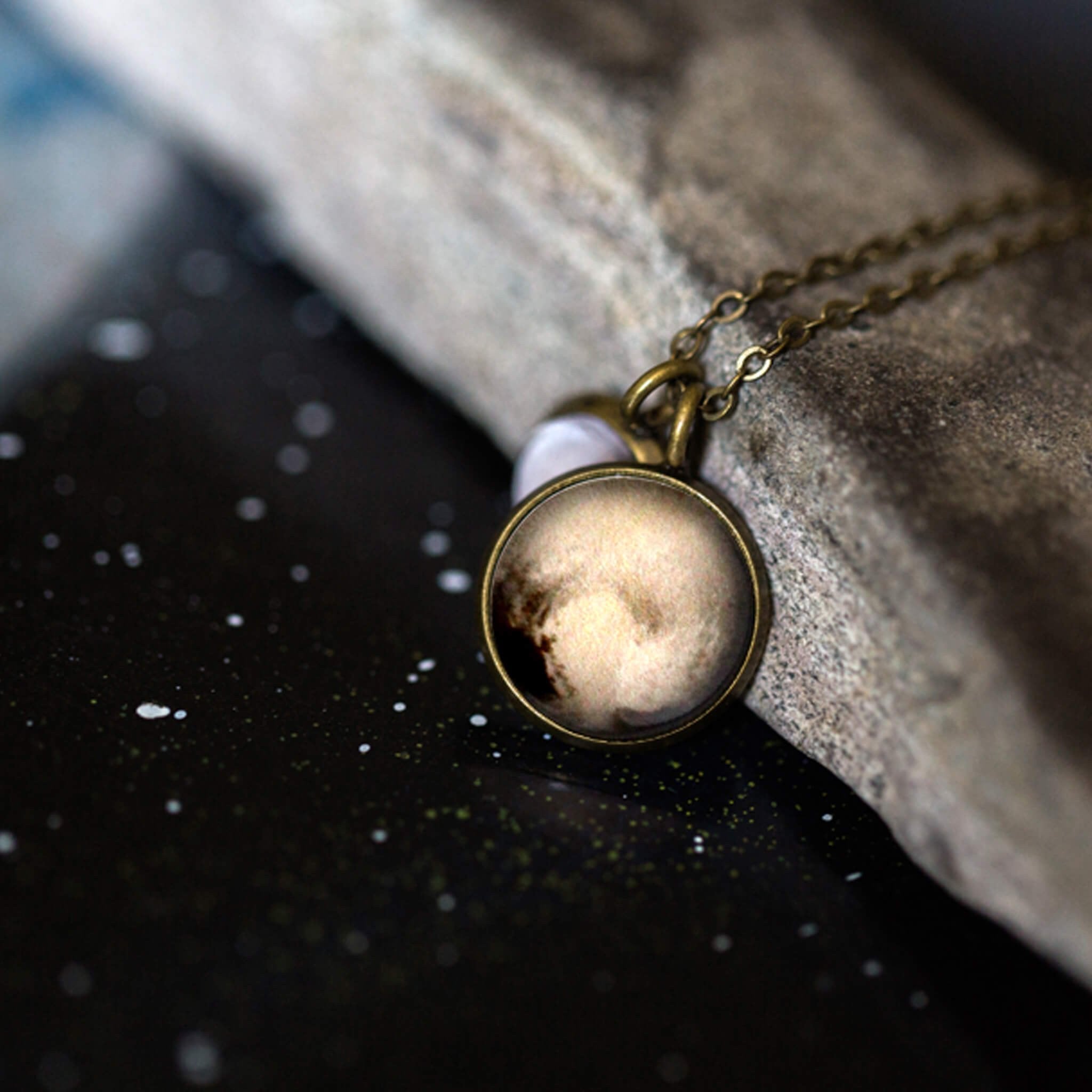 Celebrate Space Exploration with Pluto and Charon Layered Necklace Bijou Her