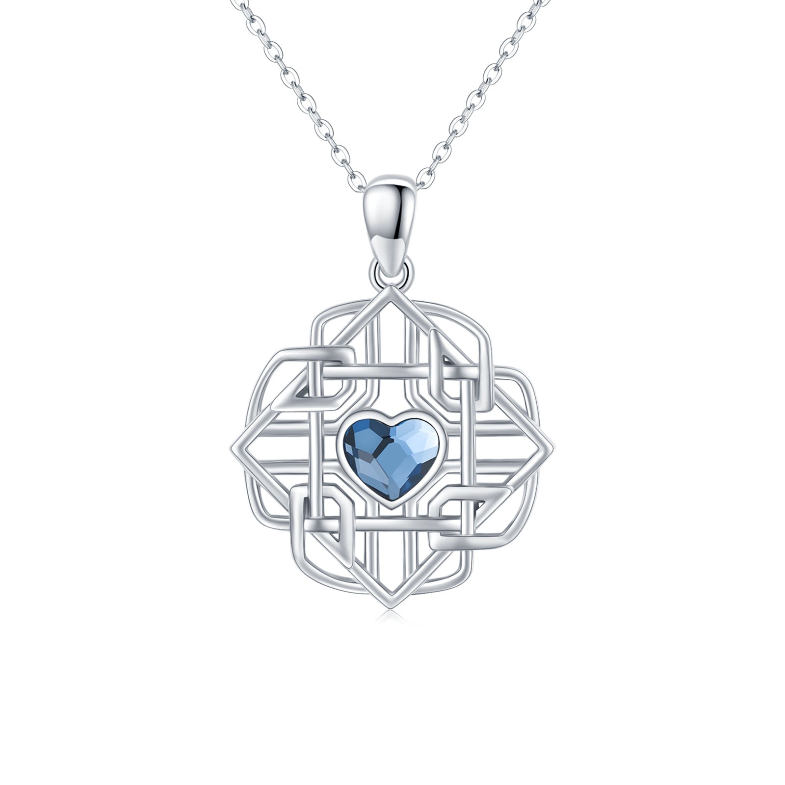 Celtic Pendant Necklace in 925 Sterling Silver Bijou Her