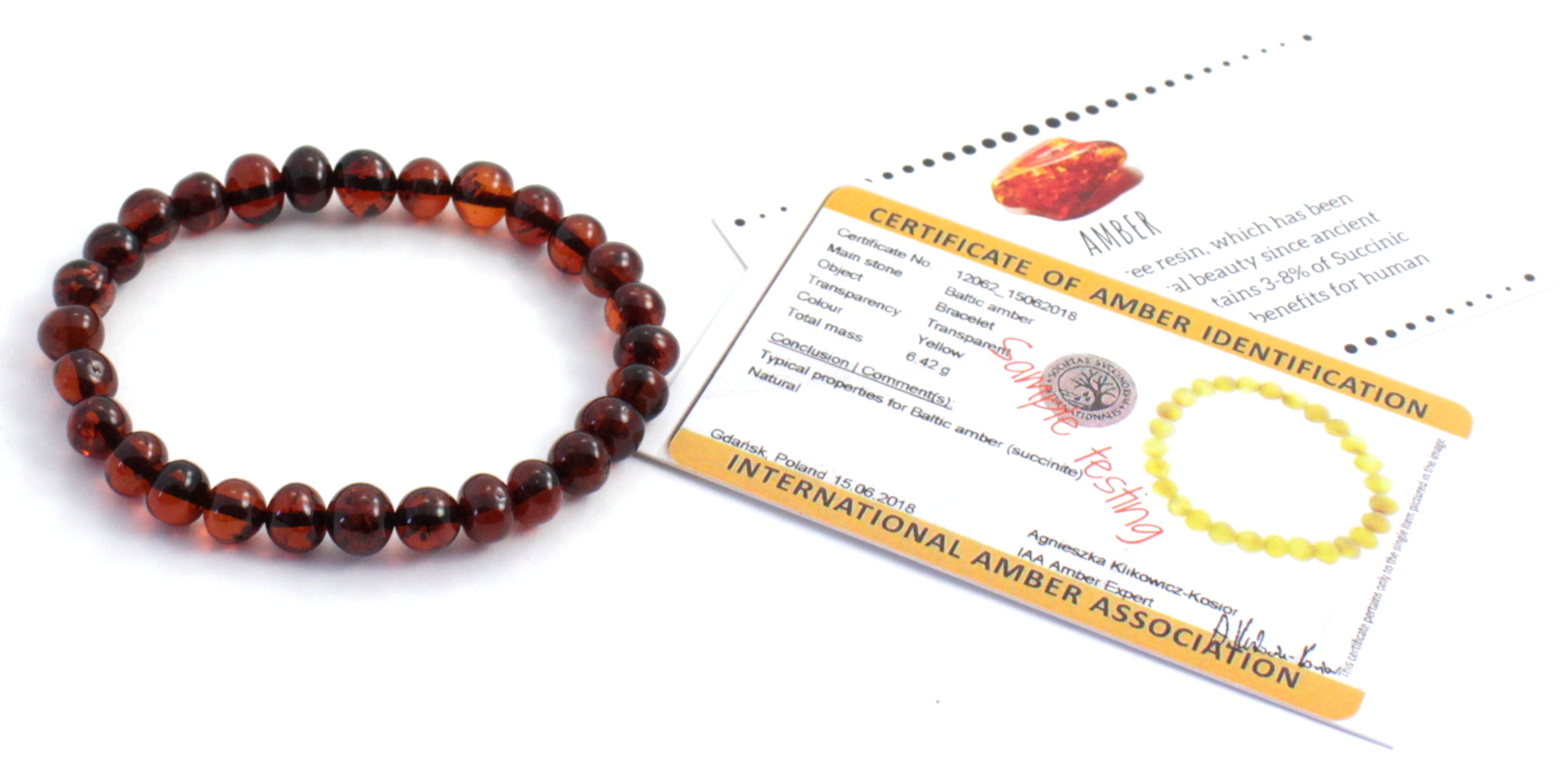 Cherry Black Baltic Amber Bracelet for Women - Polished Beads, 5g Weight, 3 Length Options Bijou Her