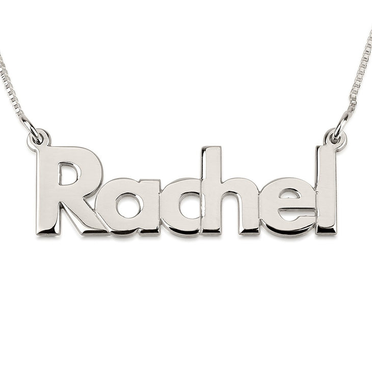 Chic Bold Name Necklace - Sterling Silver, Rose Gold, or 24K Yellow Gold Plating Bijou Her