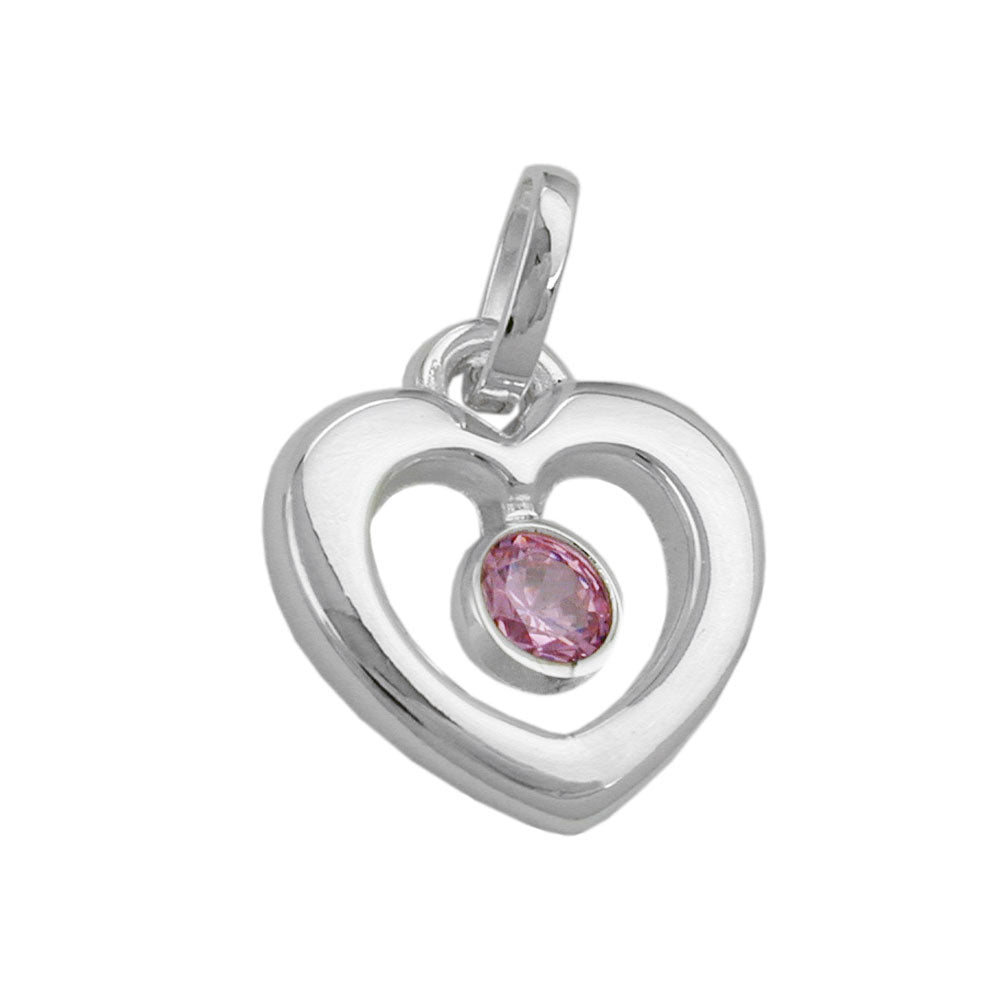 Chic Zirconia Heart Pendant in Sterling Silver 925 - Perfect Gift for Loved Ones Bijou Her