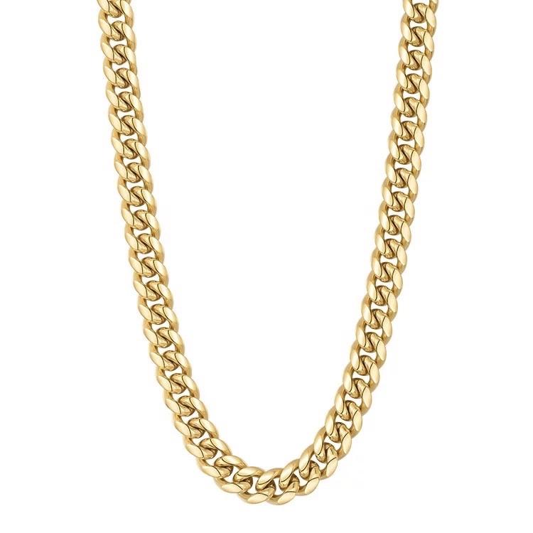 Chunky Gold Chain Necklace - 18" Brazilian Gold-Filled, Hypoallergenic & Tarnish Resistant Bijou Her