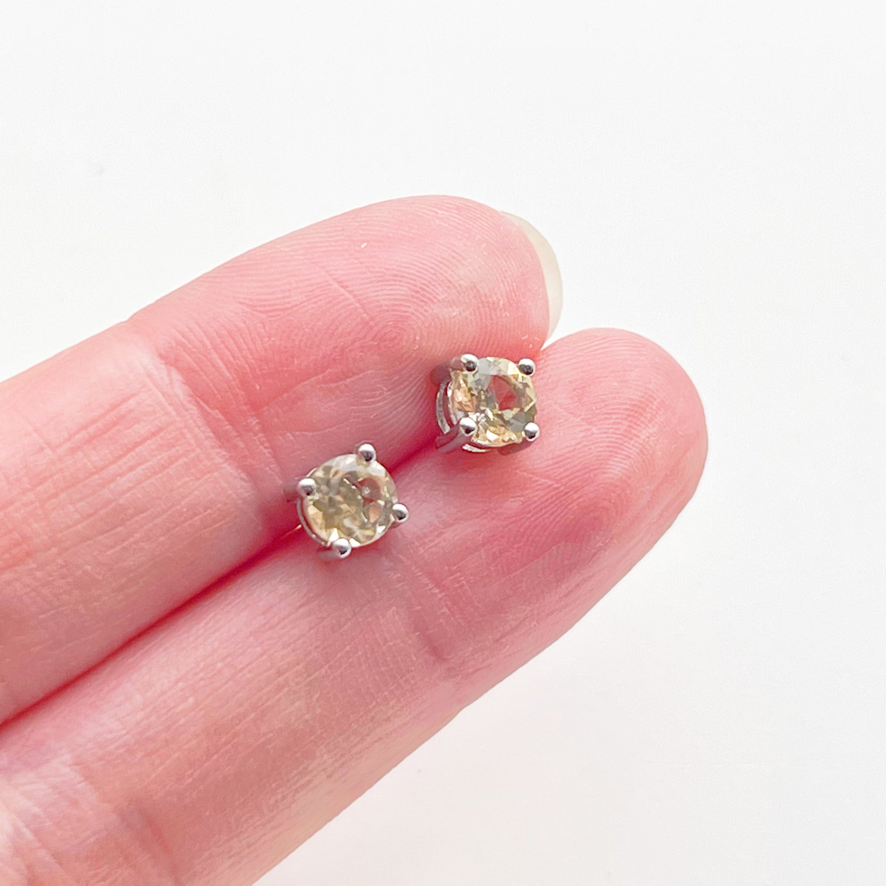 Citrine Stud Earrings - November Birthstone Gift Idea Bijou Her