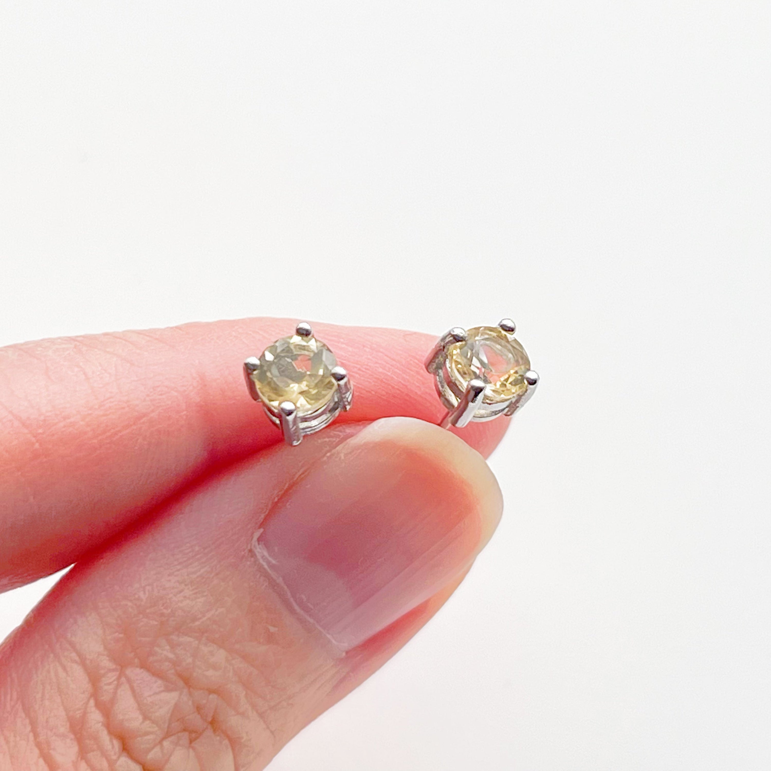 Citrine Stud Earrings - November Birthstone Gift Idea Bijou Her