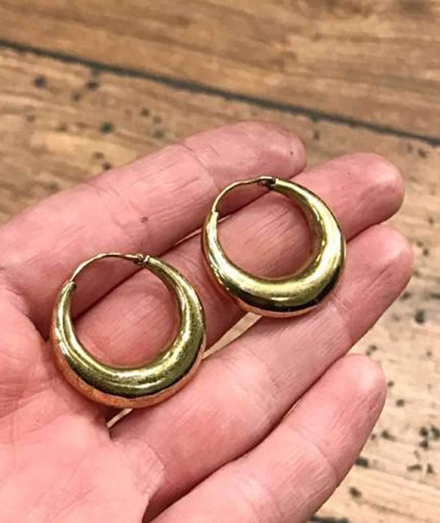 Classic Gold Hoop Earrings - Hypoallergenic Brass and Silver Jewelry for Sensitive Skin - Easy to Clean and Maintain Bijou Her